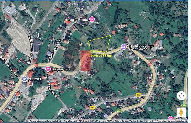 Rucar, teren intravilan 3.214 mp, in cu deschidere 56 m in DN73