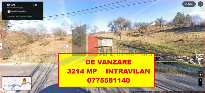 Rucar, teren intravilan 3.214 mp, in cu deschidere 56 m in DN73